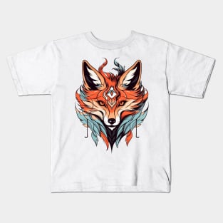 Neo Traditional Fox Kids T-Shirt